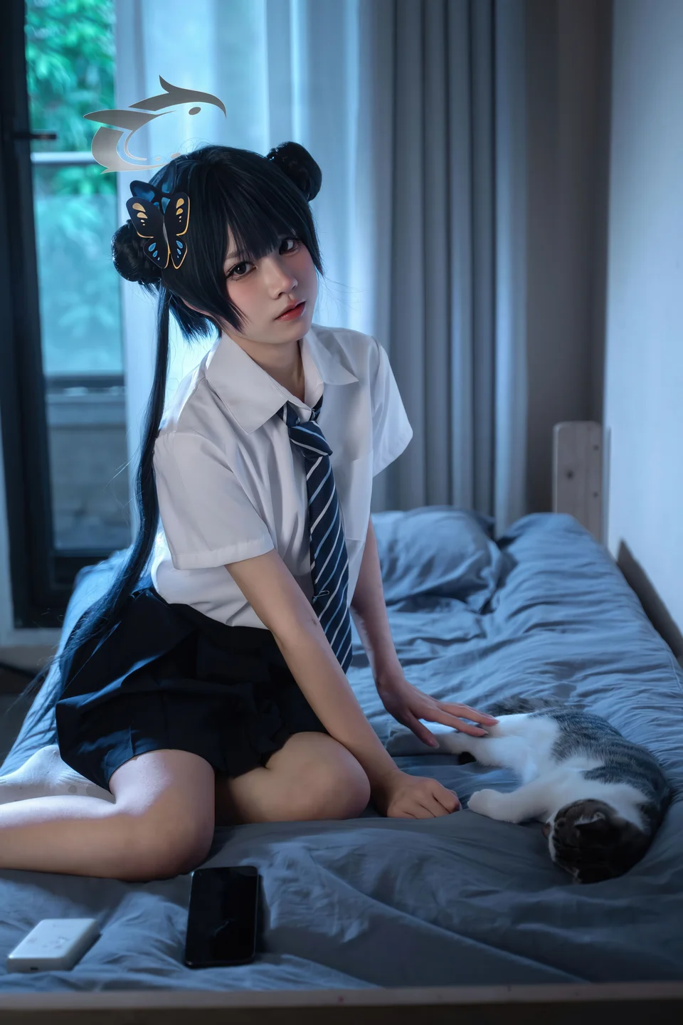 清水凪 - No.001 蔚蓝档案·龙华妃咲 JK [52P-526MB] tg@simisebaisi 【丝足阁】014.webp